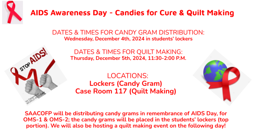 AIDS Day Candies for Cure & Quilt Making