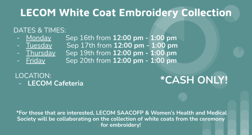 LECOM White Coat Embroidery Collection