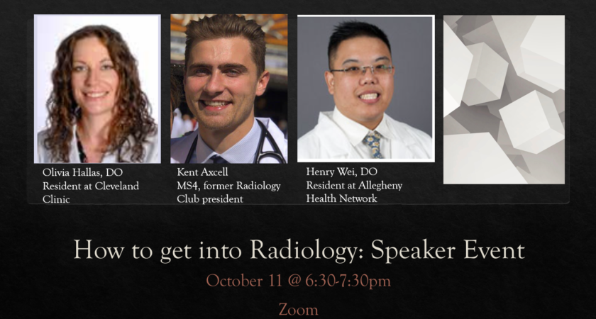How to get into Radiology: Speaker Event