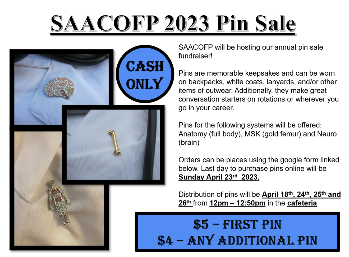 SAACOFP Pin Sale