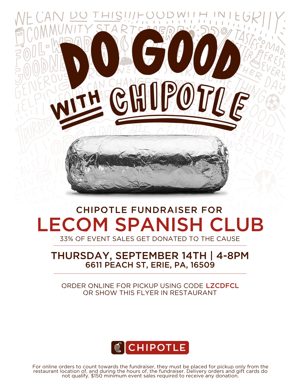 Chipotle Fundraiser Hosted by Medical Spanish Club