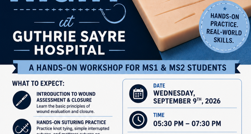 Suture Night at Guthrie Sayre