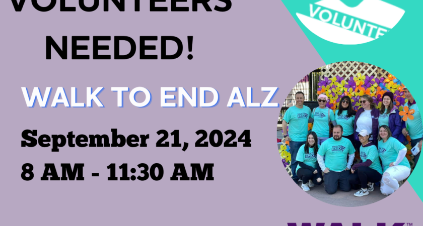 NeuroPsych Volunteers needed for Walk to End Alzheimer’s